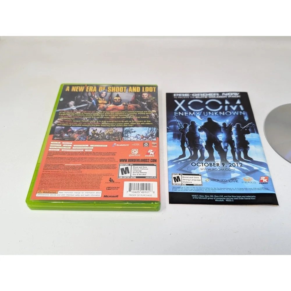 Borderlands 2‎ Microsoft Xbox 360 2012 Complete with Manual CIB VTG